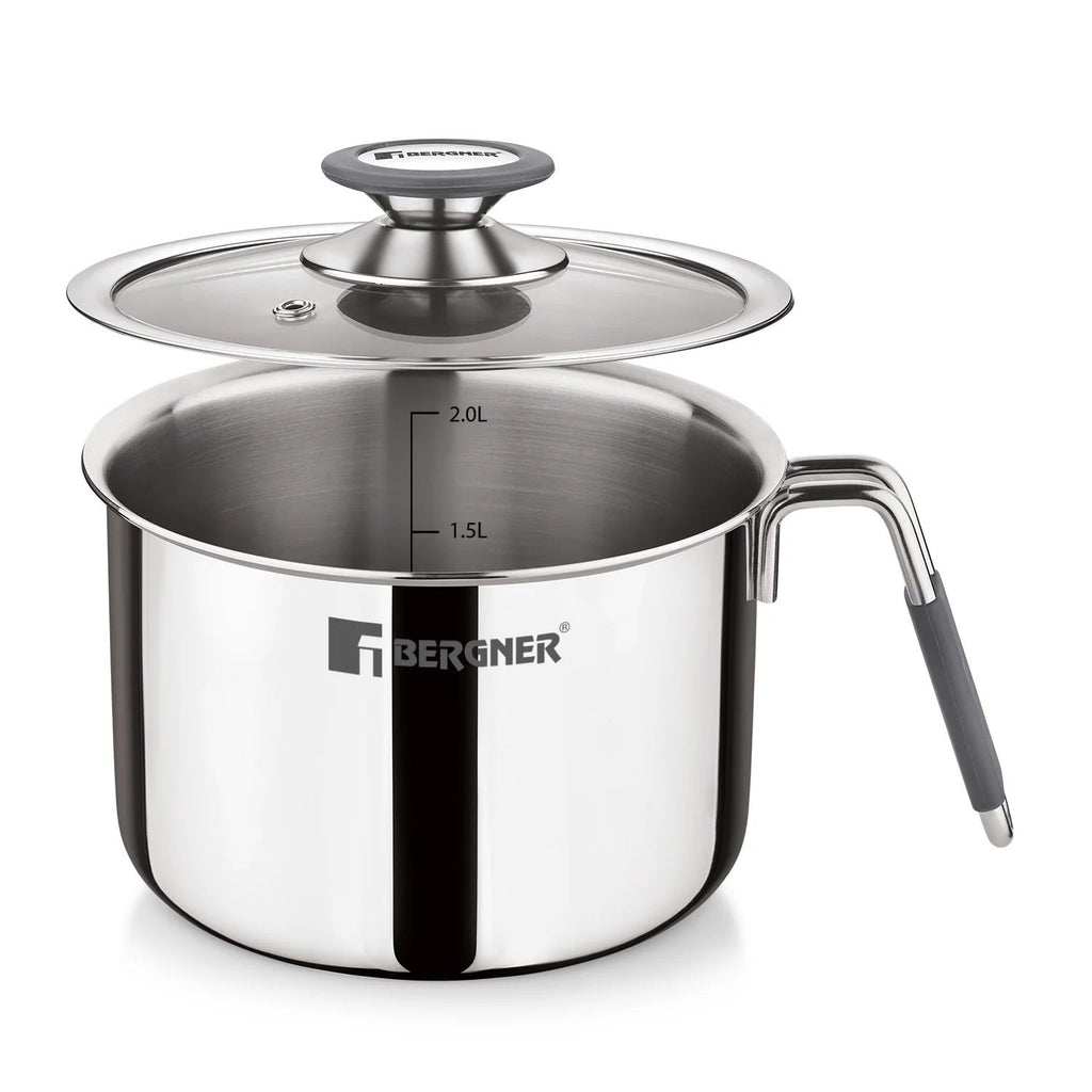 Bergner Argent Tri-Ply Stainless Steel 17cm 2.5L Milk Boiler Induction Bottom (BGD-9812)