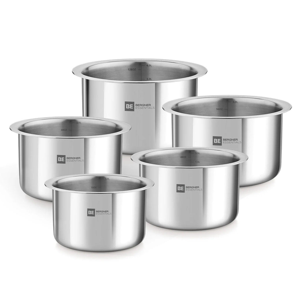 Bergner BE Essentials 5 Pcs Tope Set Stainless Steel (BGIN-6249)