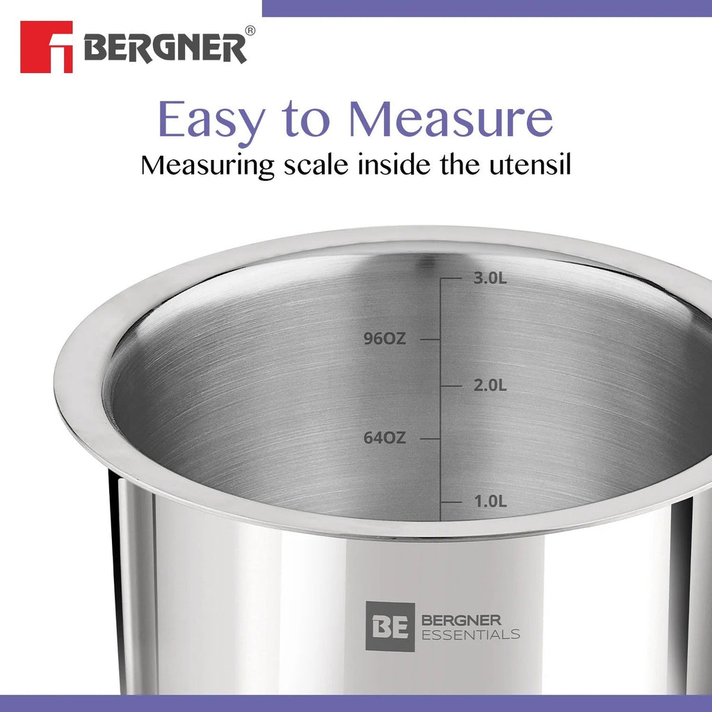 Bergner BE Essentials 5 Pcs Tope Set Stainless Steel (BGIN-6249)