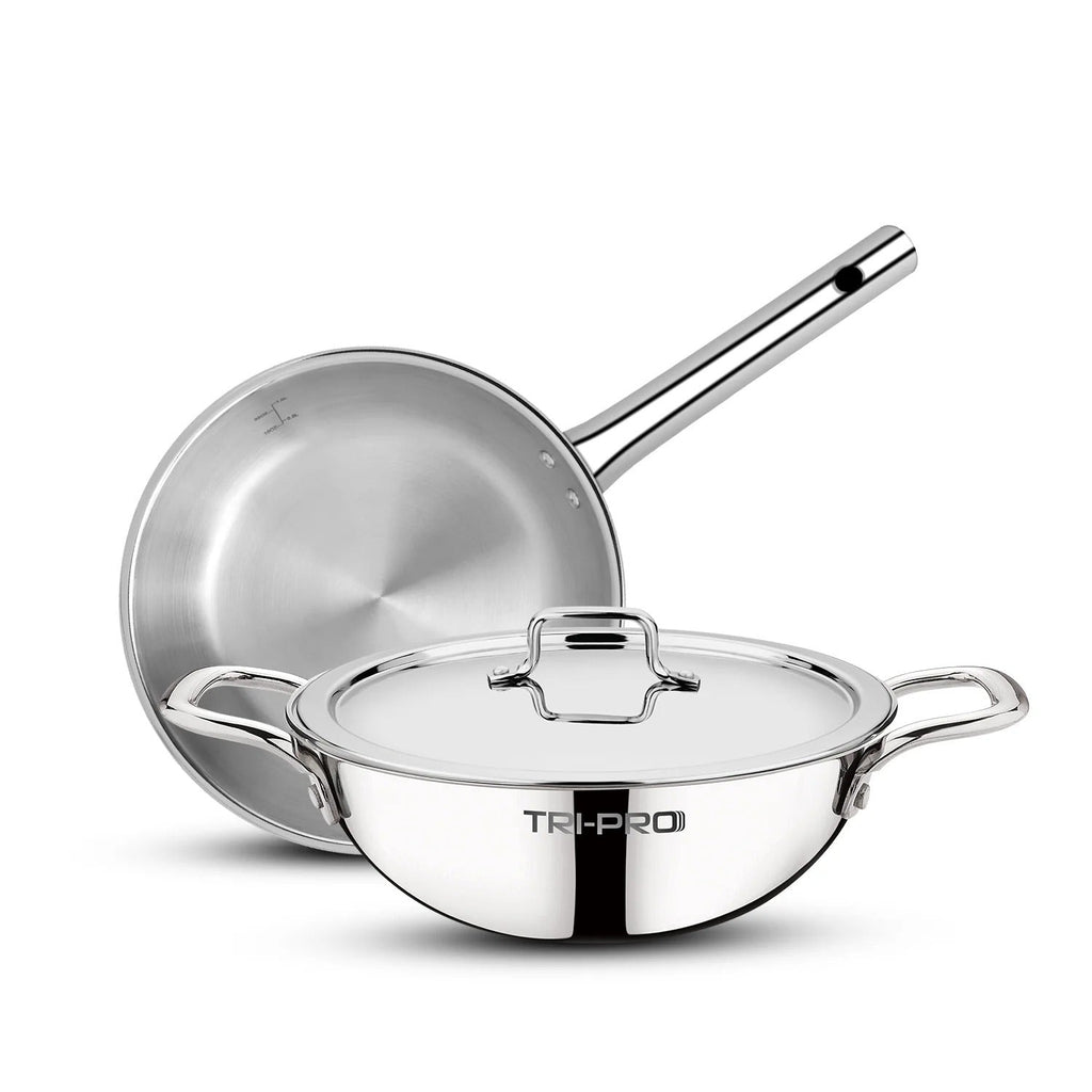 Bergner Tri Pro Induction Bottom 3 Pcs Cookware Set (BGIN-6560)