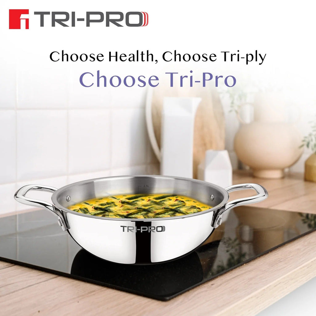 Bergner Tri Pro Induction Bottom 3 Pcs Cookware Set (BGIN-6560)