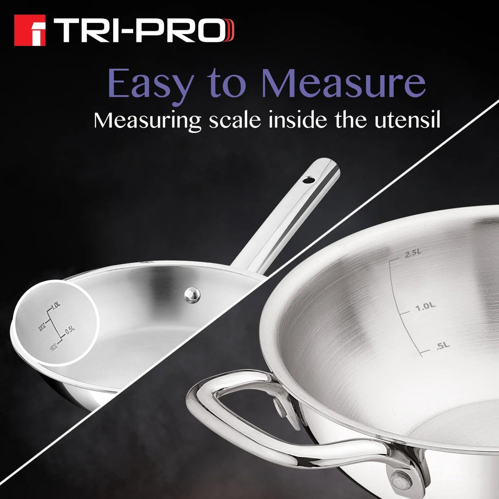 Bergner Tri Pro Induction Bottom 3 Pcs Cookware Set (BGIN-6560)