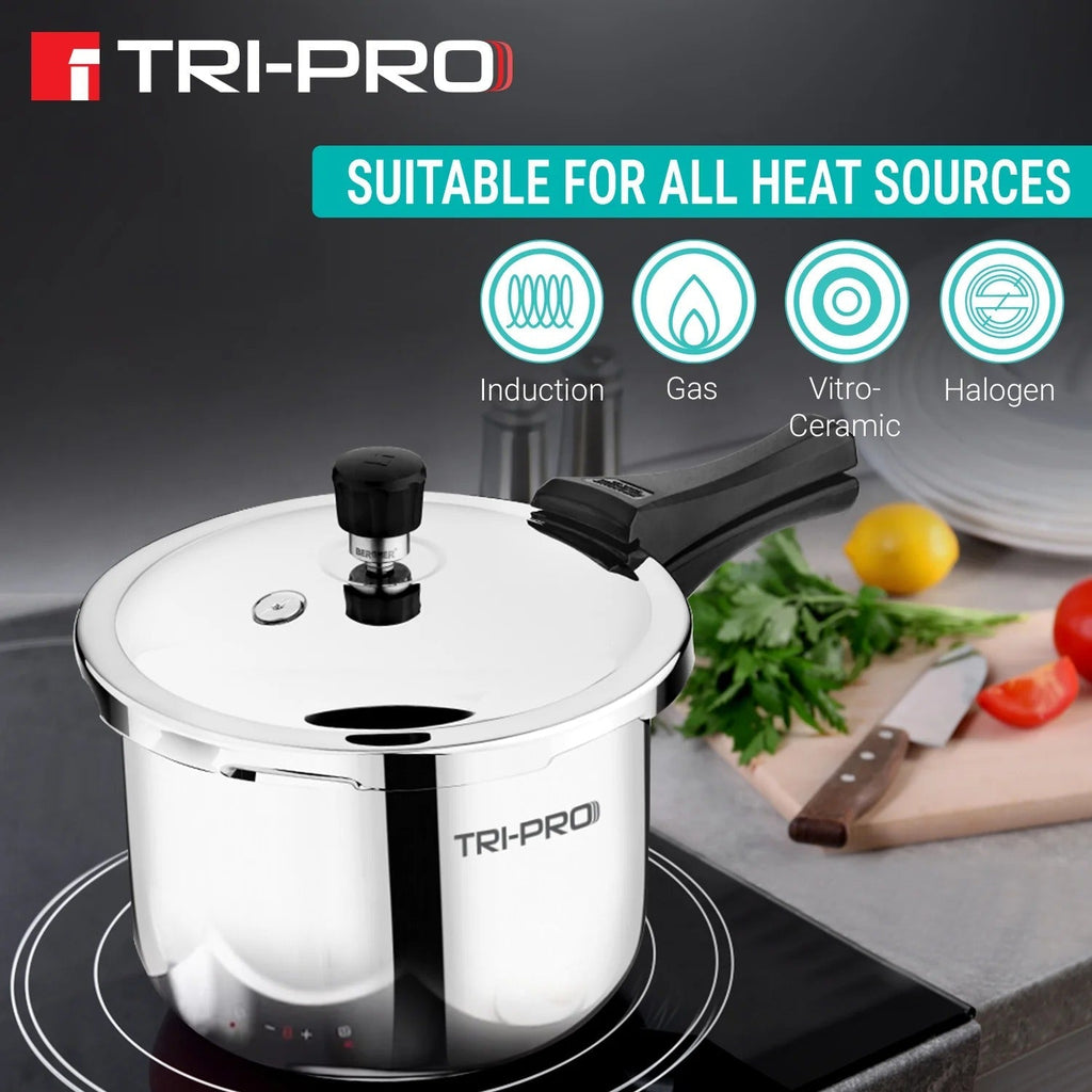 Bergner Tripro Tri-Ply Stainless Steel 3L Outer Lid Pressure Cooker (BGIN-6620)