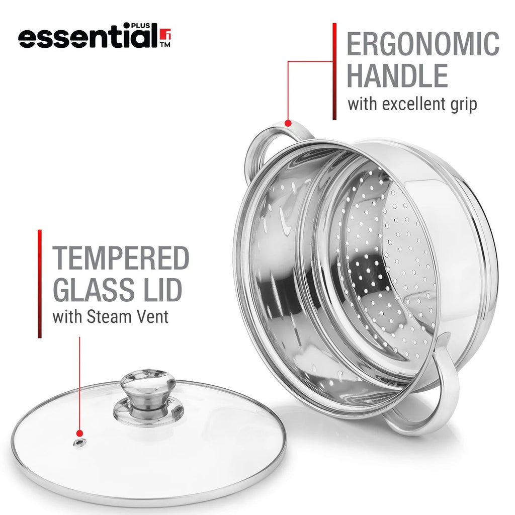 Bergner Essential Plus Stainless Steel 2 Tier Steamer (BGIN-6691)