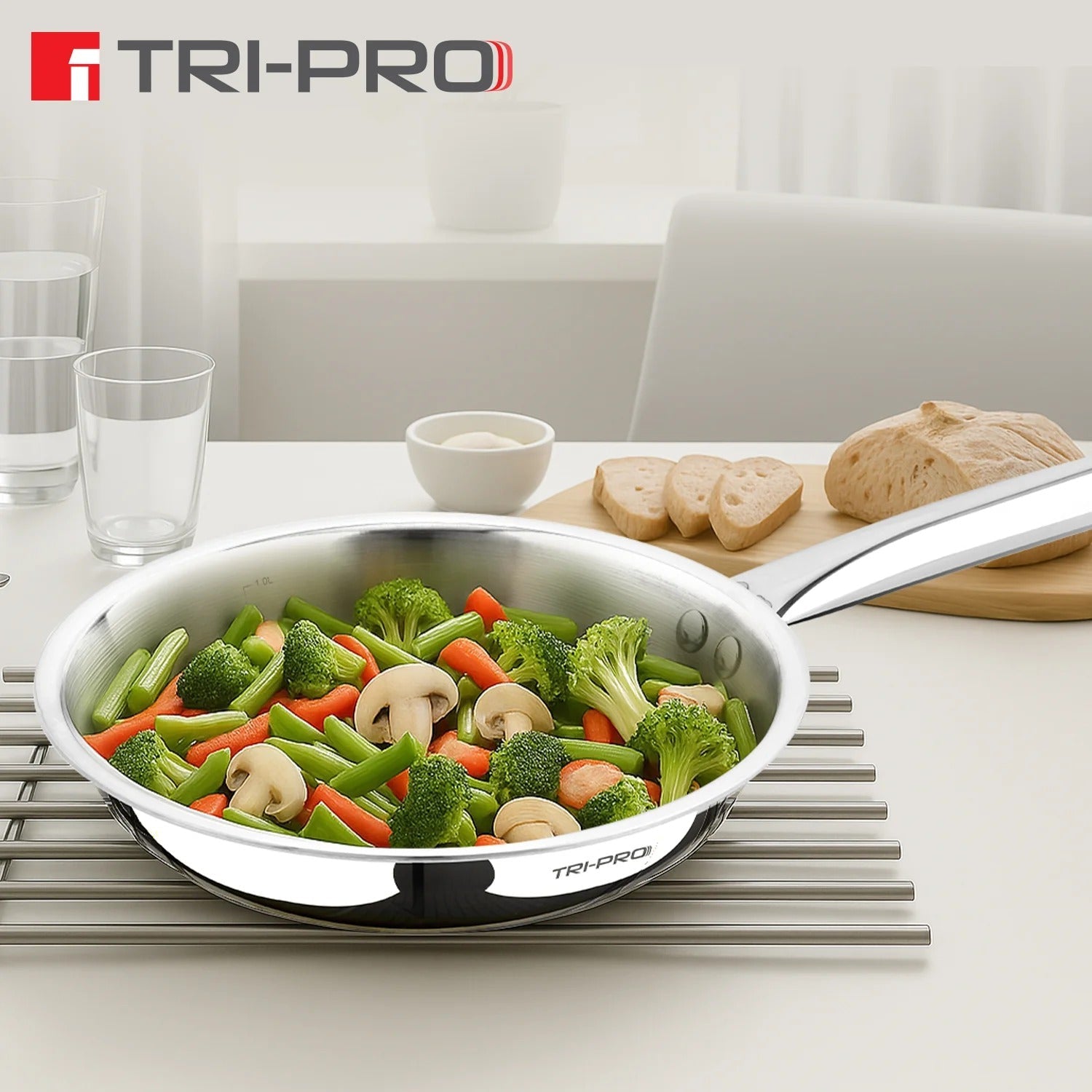 Bergner Tripro 18cm Tri-Ply Fry Pan (BGIN-6730)