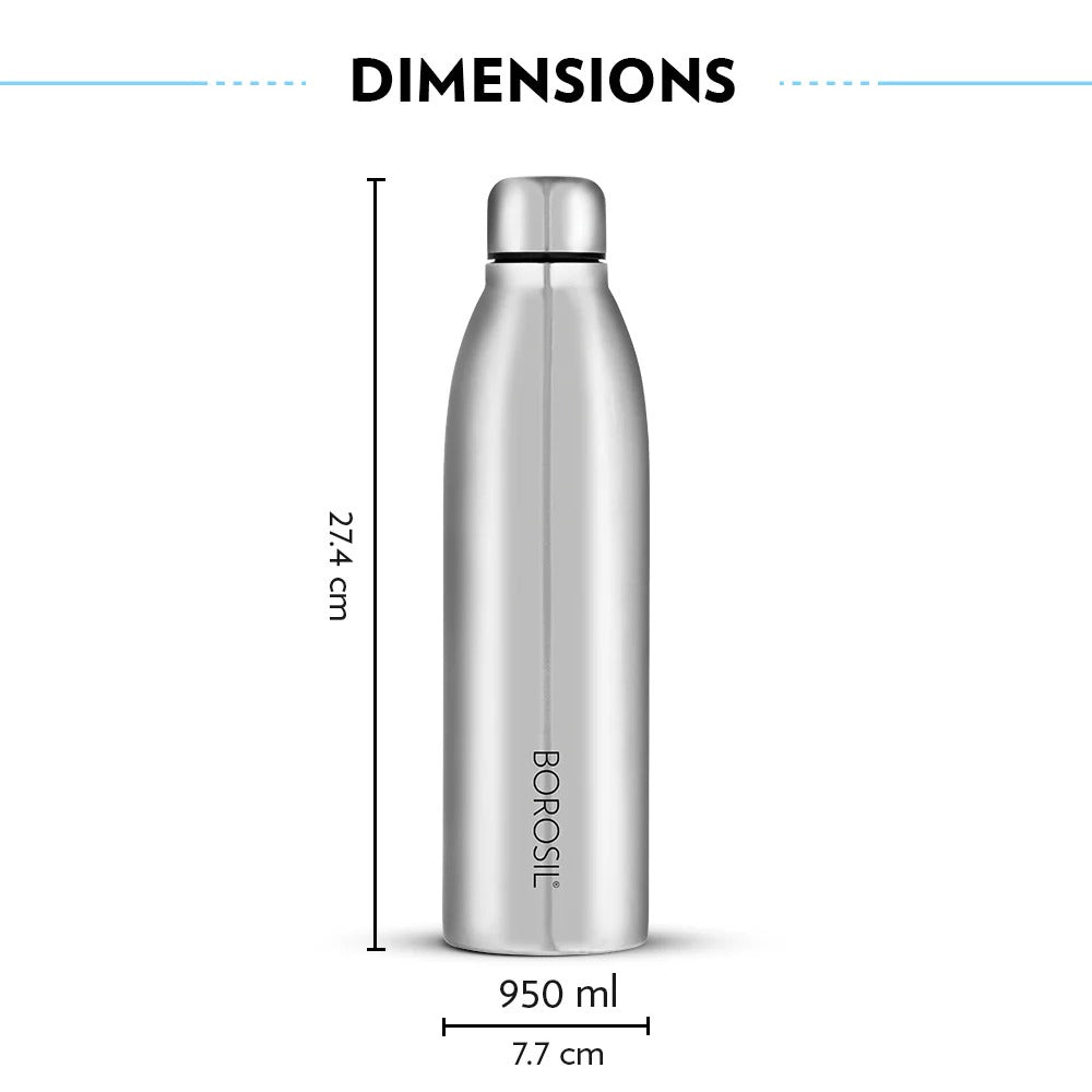 Borosil Juno Single Wall Bottle