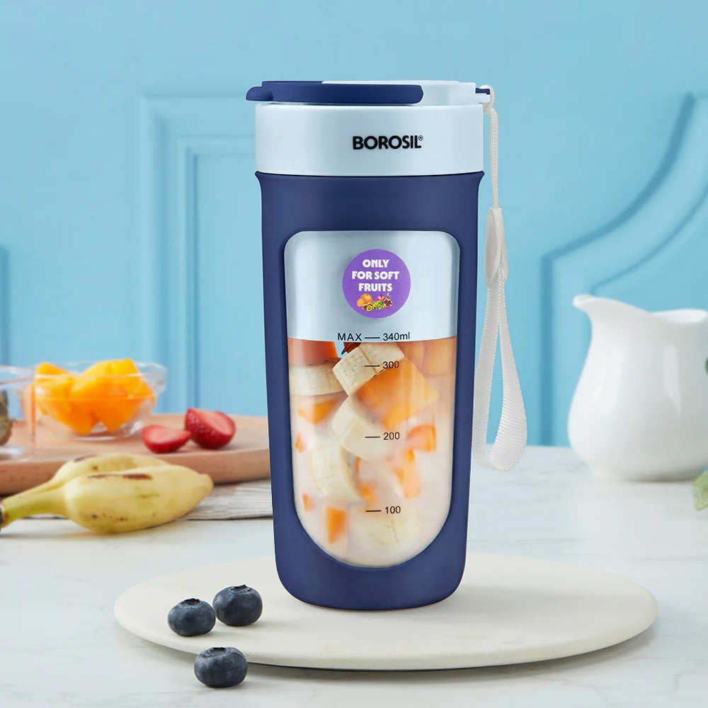 Borosil NutriSip Portable Blender Blue 40W