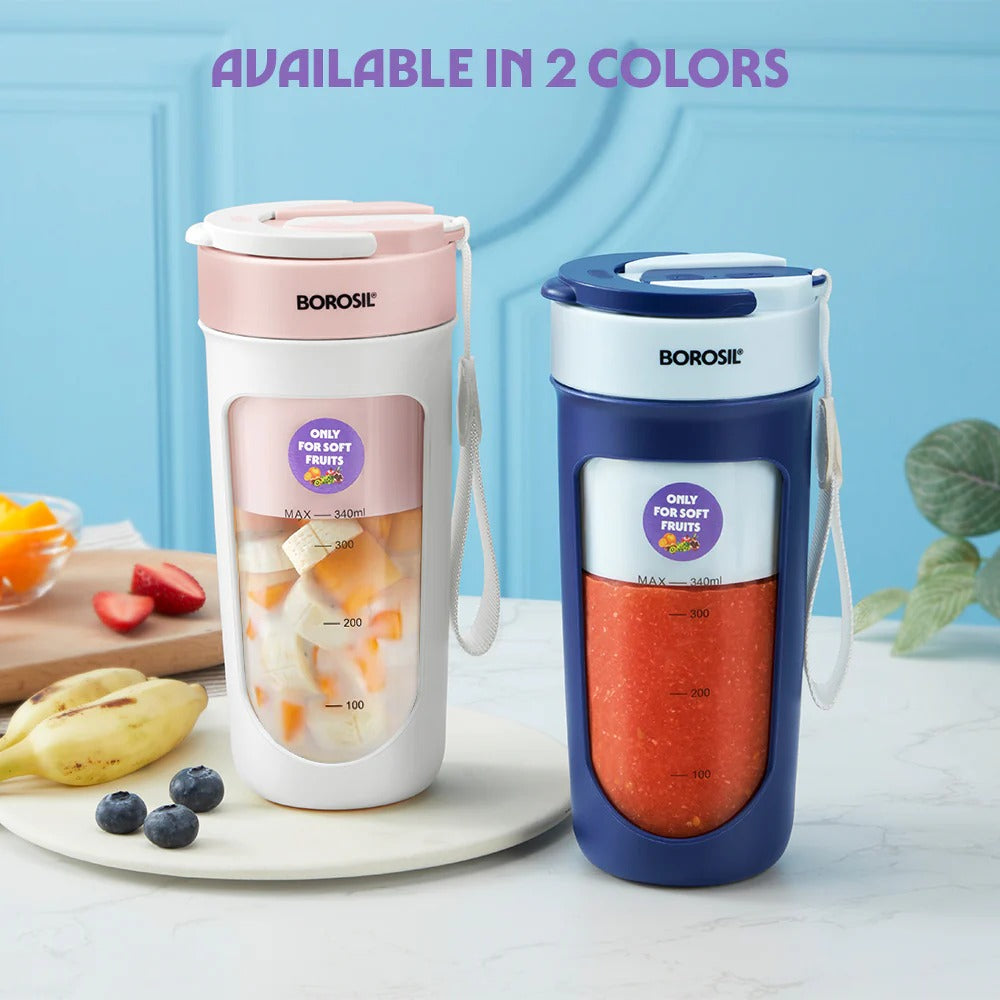 Borosil NutriSip Portable Blender Blue 40W