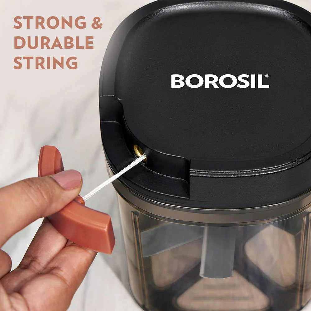 Borosil EazyPull Chopper 900ml 6 Blades