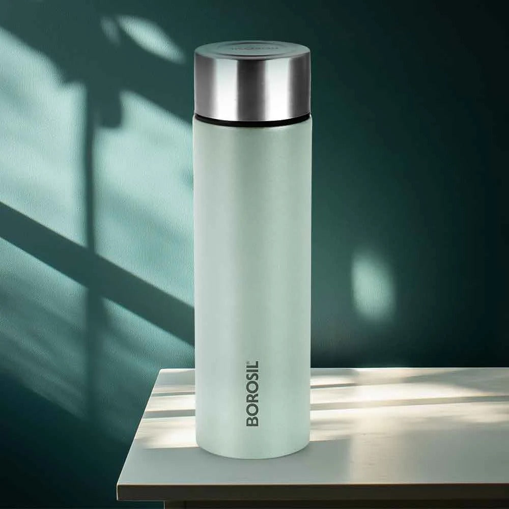 Borosil CoolSip Stainless Steel Single Wall Bottle Mint 1L