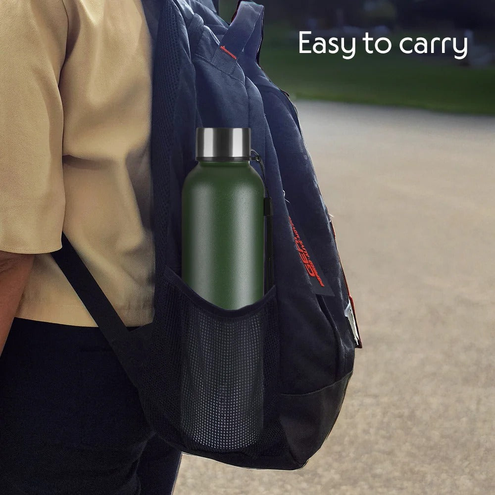 Borosil Laguna Green Stainless Steel Bottle 1L