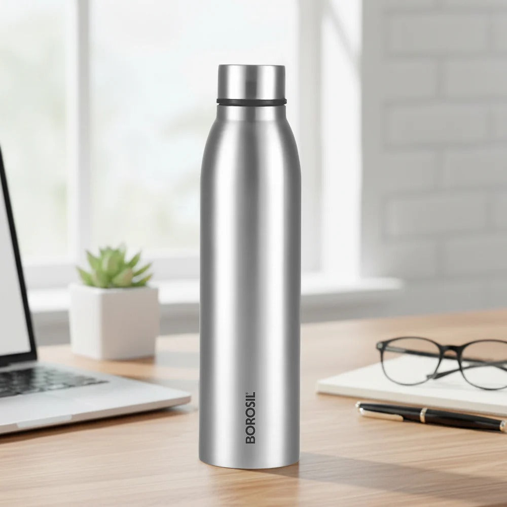 Borosil Glacier Stainless Steel Single Wall Bottle 950ml