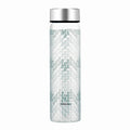 Borosil Neo Narrow Mouth Vista Glass Bottle with Silver Lid 550ml