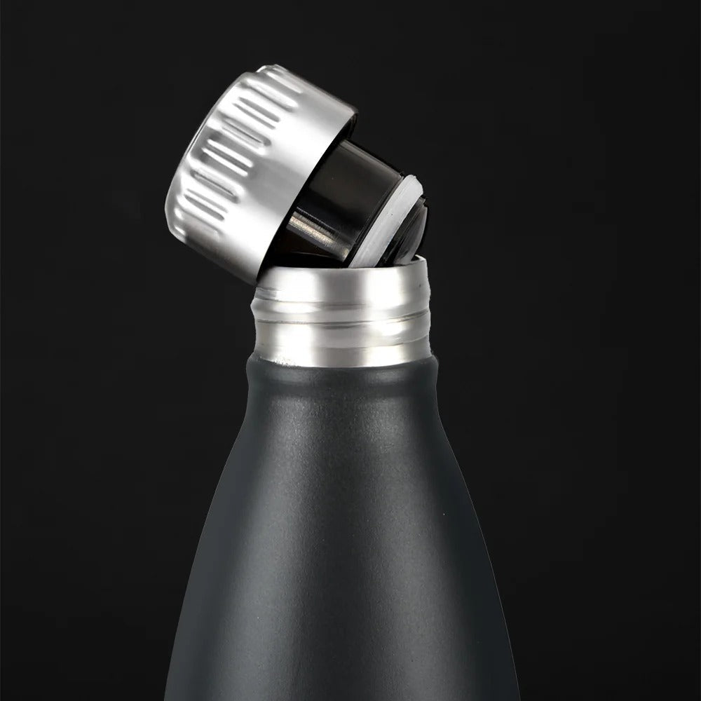 Borosil Bolt Insulated Bottle 1L Matte Black