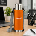 Borosil Thermo Flask Double Wall Bottle Orange 350ml