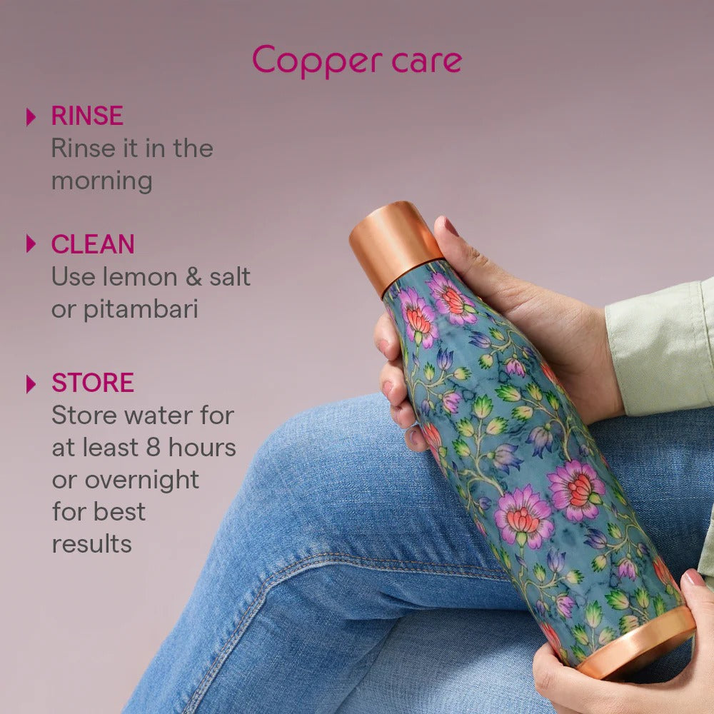 Borosil Gemini Quinn Copper Bottle 800ml