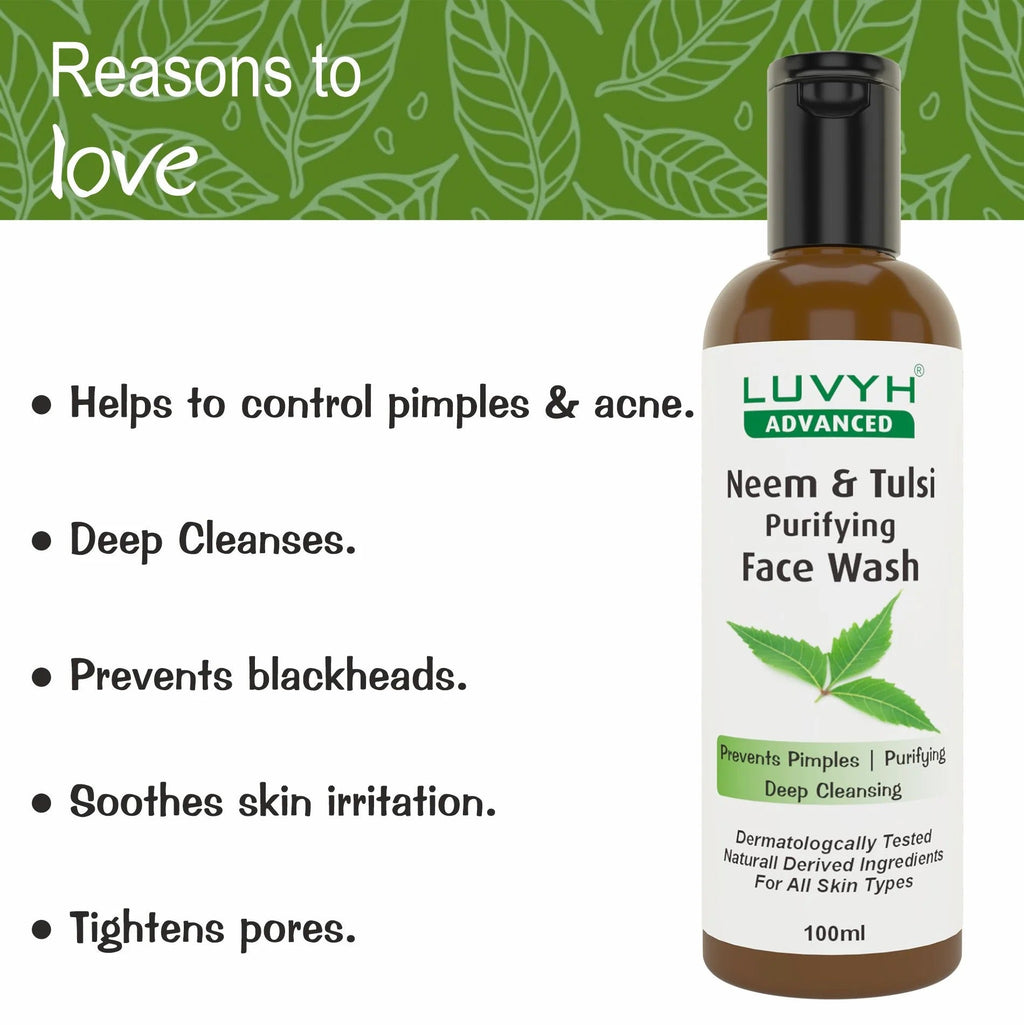 LuvYH Purifying Neem & Tulsi Face Wash - 100ml
