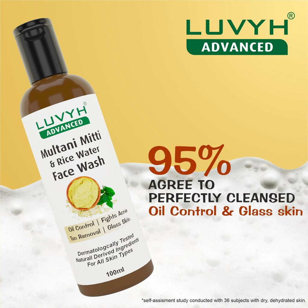 LuvYH Multani Mitti & Rice Water Face Wash - 100ml