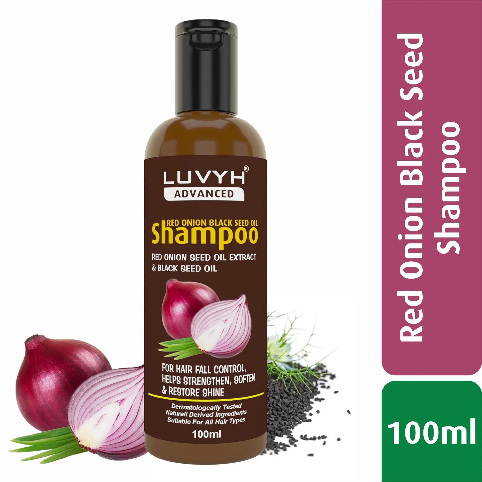 LuvYH Onion Black Seed Oil Shampoo - 100ml