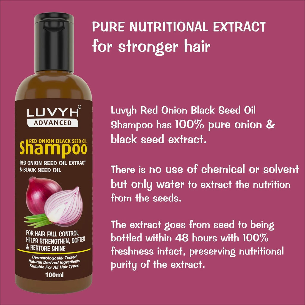 LuvYH Onion Black Seed Oil Shampoo - 100ml