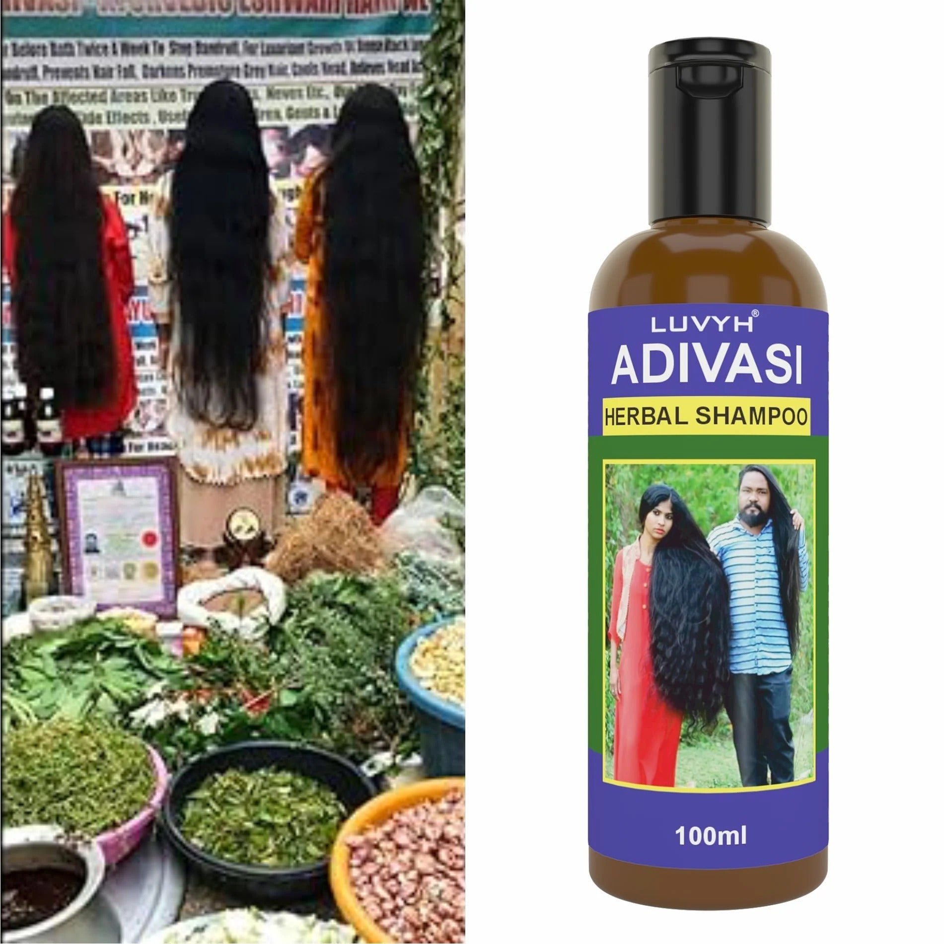 LuvYH Adivasi Herbal Shampoo - 100ml