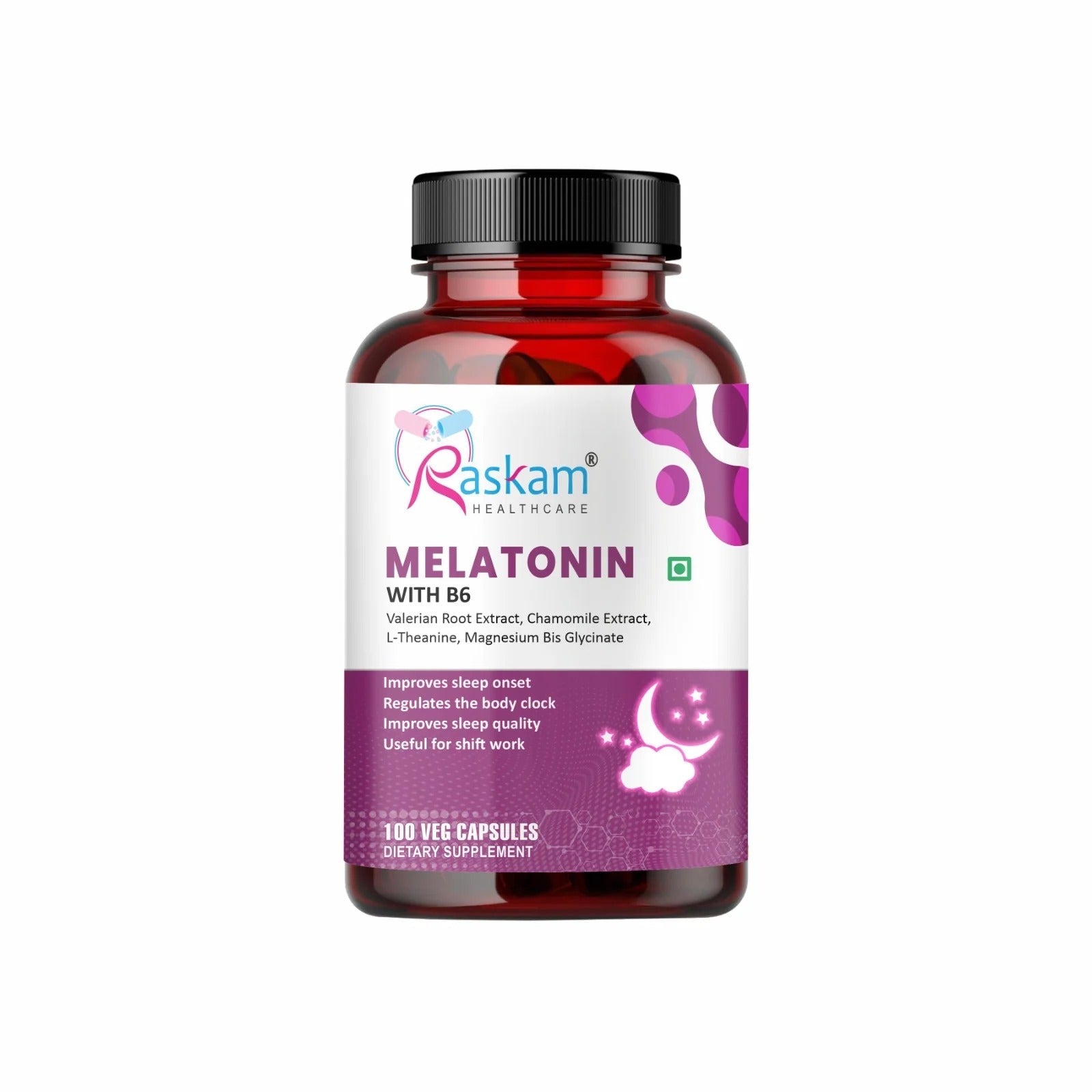Raskam Melatonin 5mg - 100 capsules