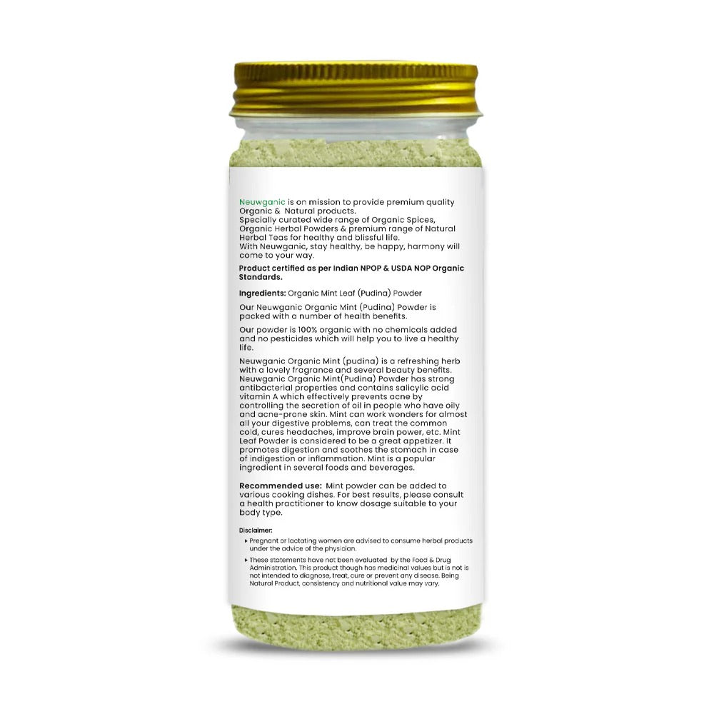 Neuwganic Organic Mint Leaf Powder (Pudina Powder)