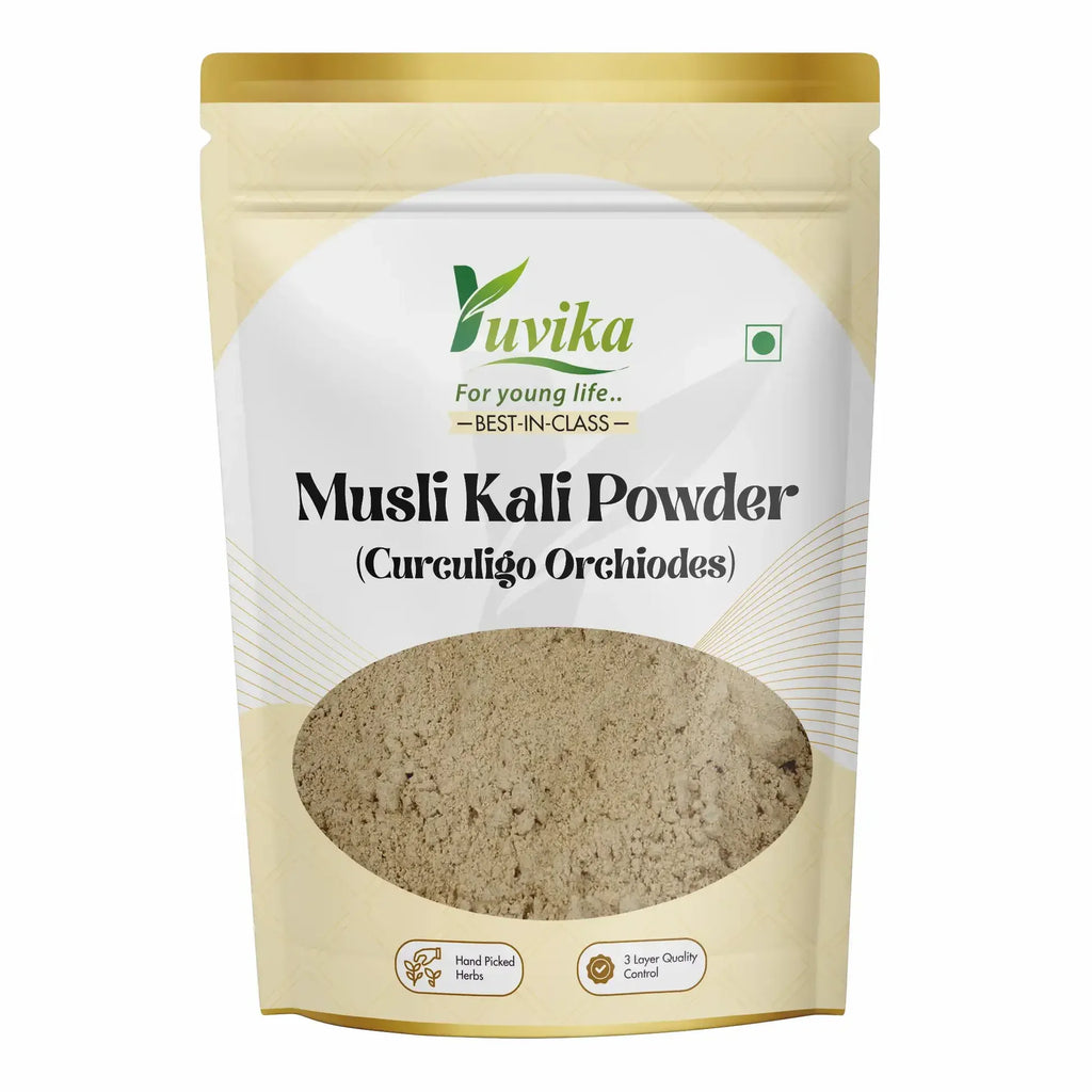 Yuvika Musli Kali Powder - Curculigo Orchiodes - Black Musli Powder