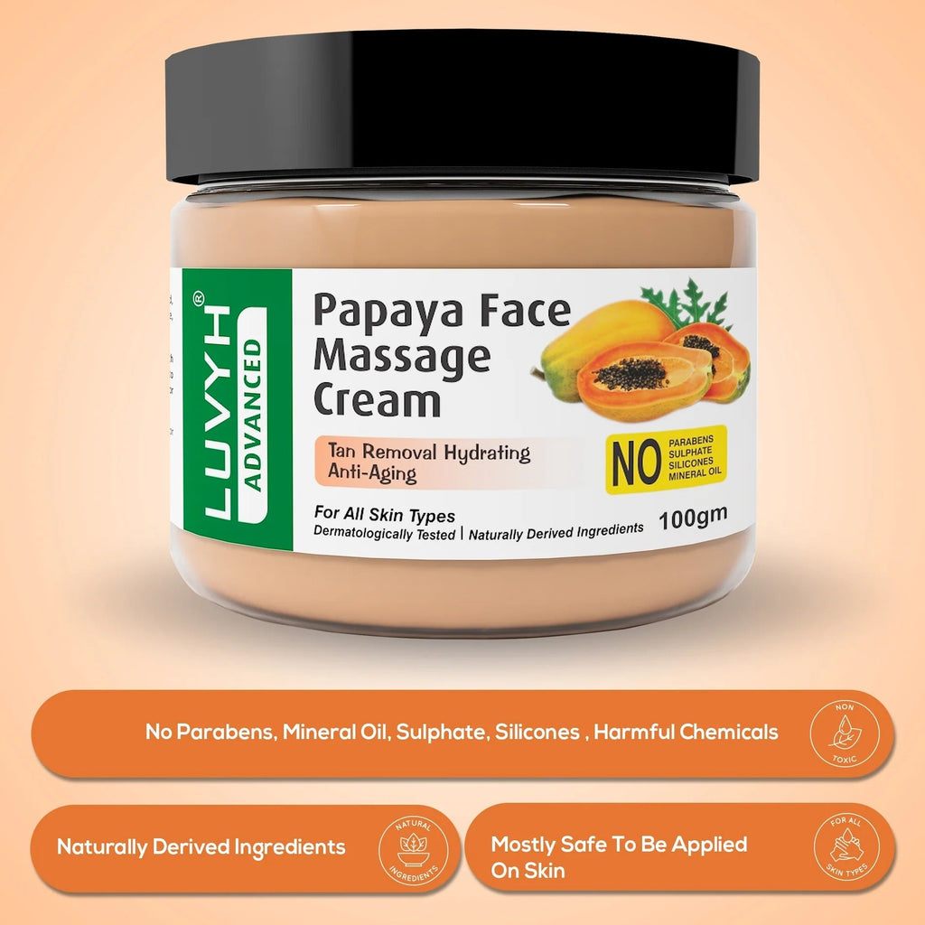 LuvYH Papaya Face Massage Cream - 100g