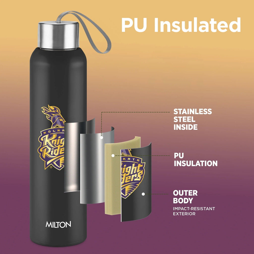 Milton Sports Steel Halo KKR UV Printing Water Bottle