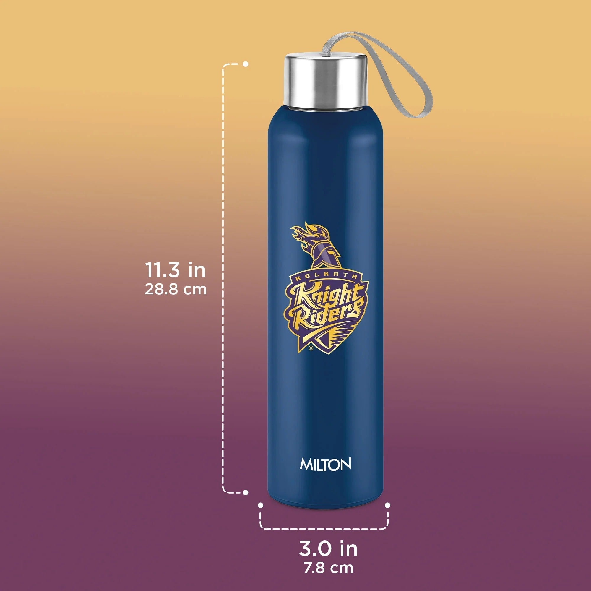 Milton Sports Steel Halo KKR UV Printing Water Bottle