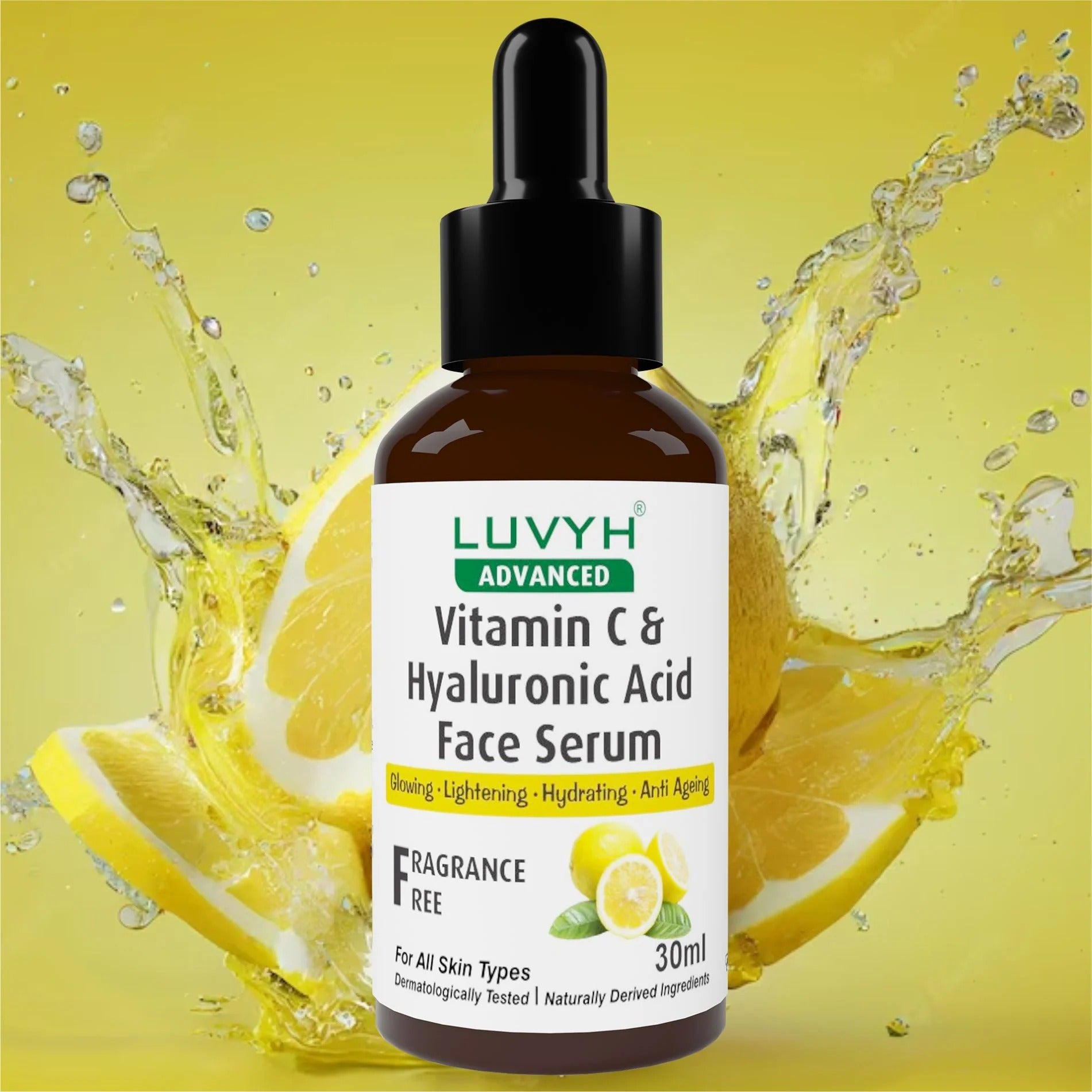 LuvYH Vitamin C & Hyaluronic Acid Face Serum - 30ml