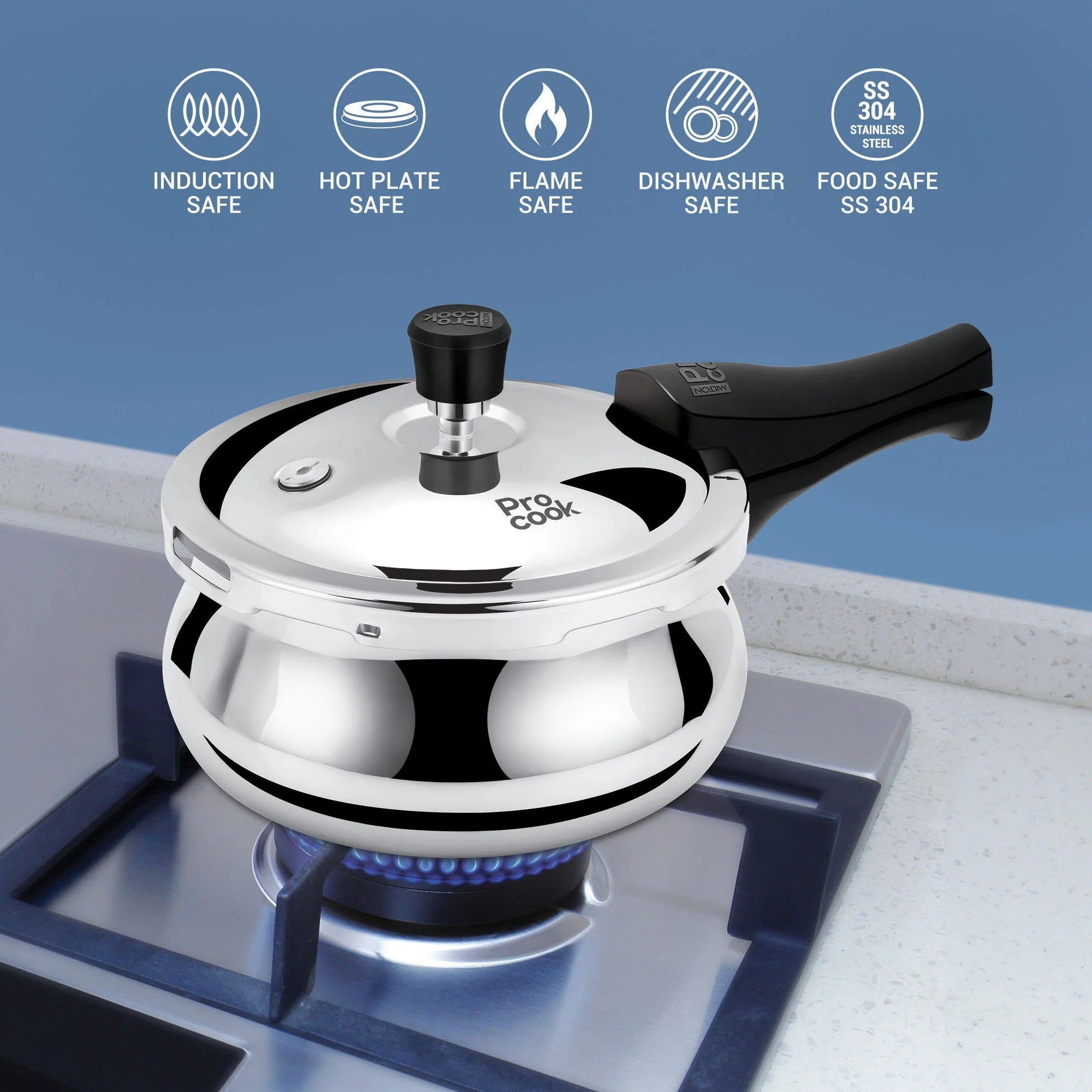 Milton ProCook Curve Triply Outer Lid Pressure Cooker
