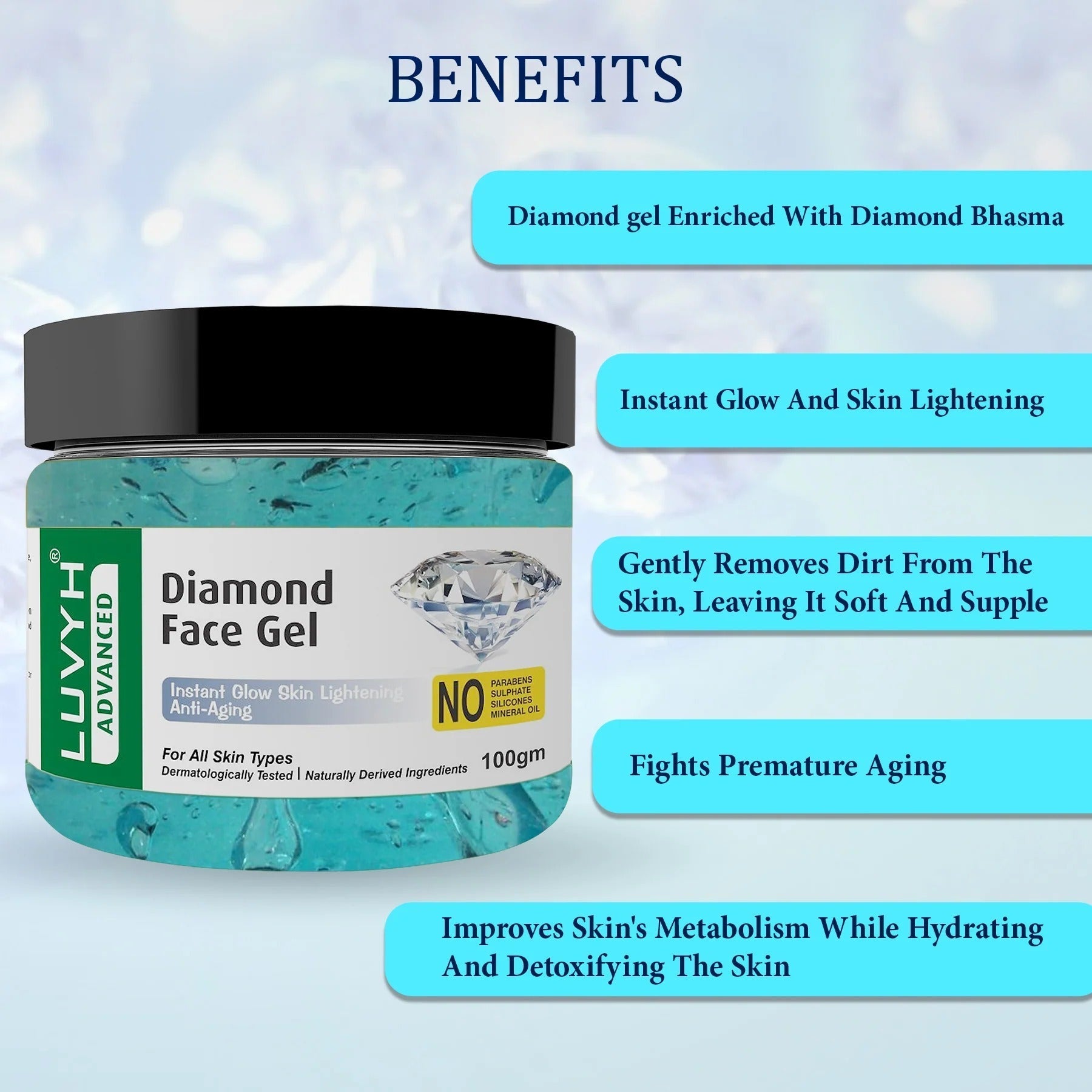 LuvYH Diamond Face Gel - 100g