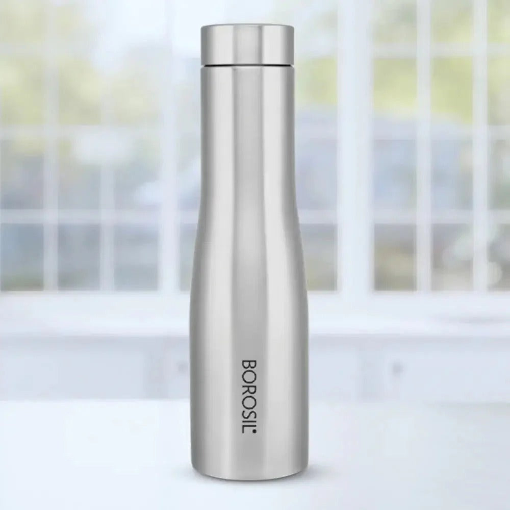 Borosil Swan Stainless Steel Single Wall Bottle 1L