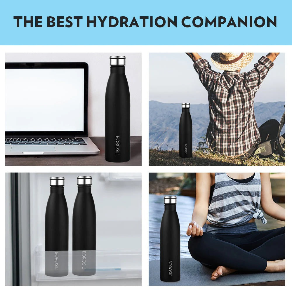 Borosil Fresh Single Wall Stainless Steel Bottle