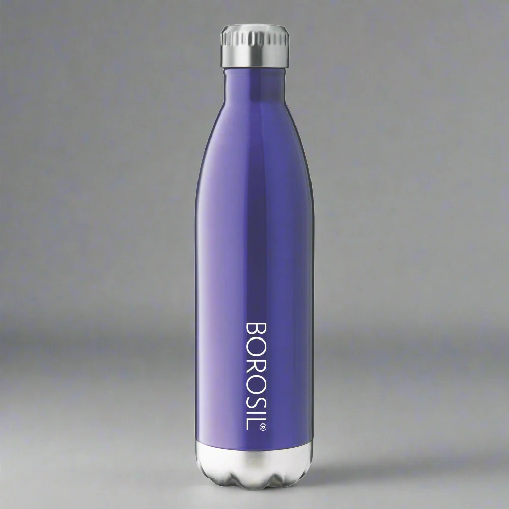 Borosil Bolt Insulated Bottle Trans Blue 500ml