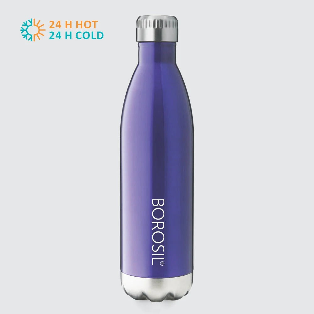 Borosil Bolt Insulated Bottle Trans Blue 500ml