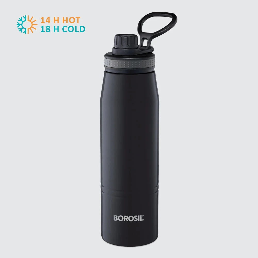 Borosil Hydra Thermoflask Steel Water Bottle Sports 900ml