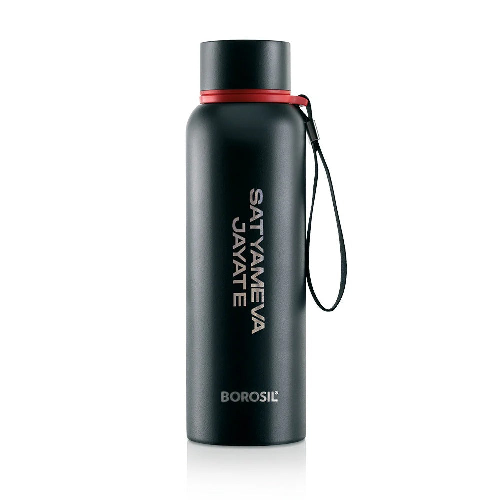 Borosil Hydra Thermoflask Trek Black StayMeva JateVa Edition 700ml