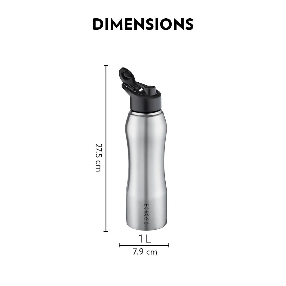 Borosil Grip N Sip Classic Water Bottle