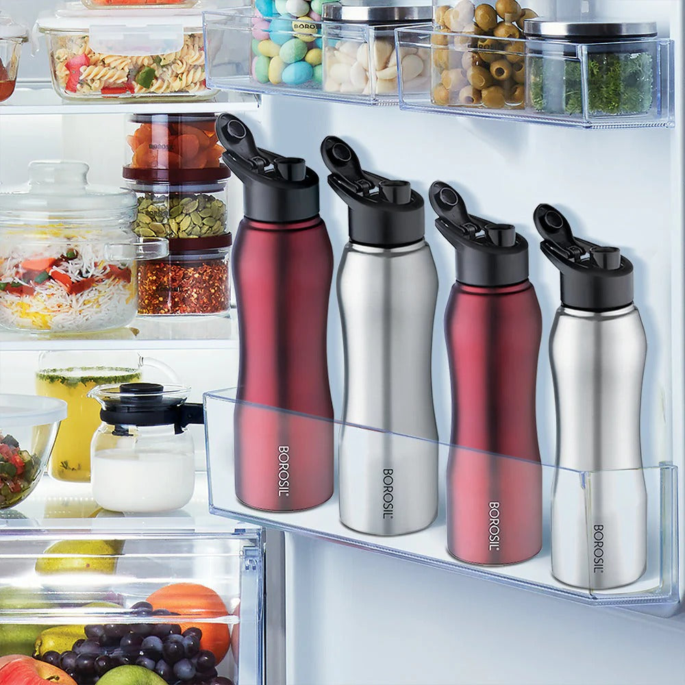 Borosil Grip N Sip Maroon Water Bottle