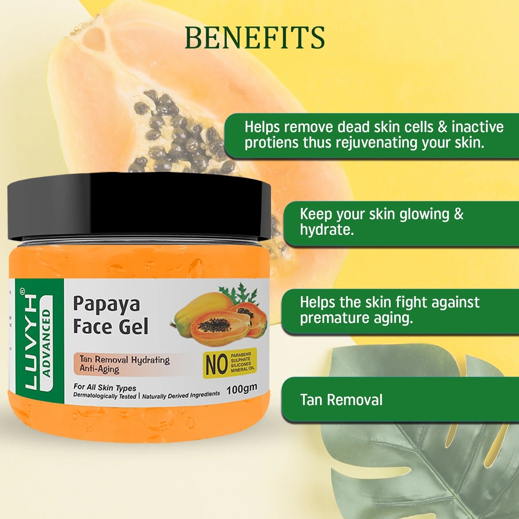 LuvYH Papaya Face Gel - 100g