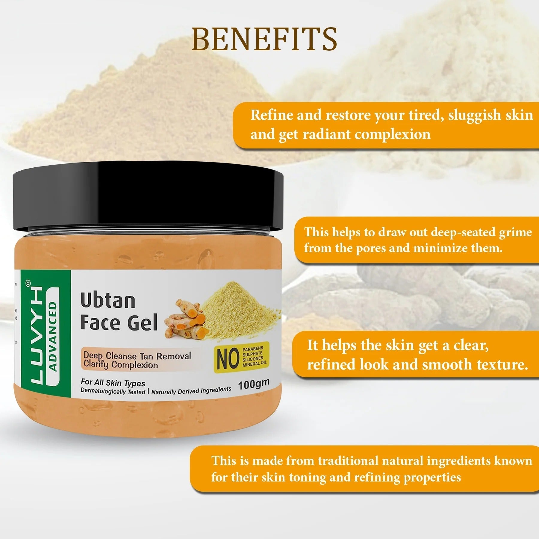 LuvYH Ubtan Face Gel - 100g