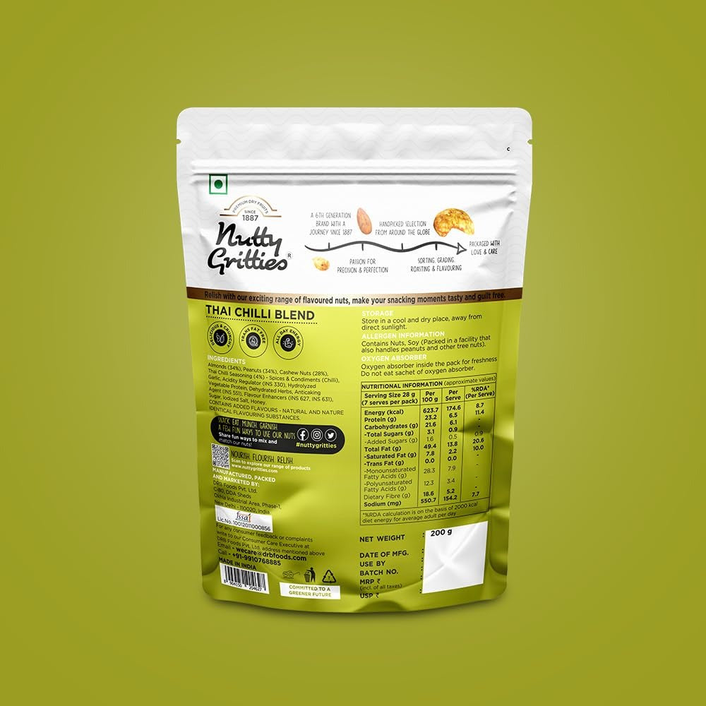 Nutty Gritties Thai Chilli Blend Trail Mix - 200g