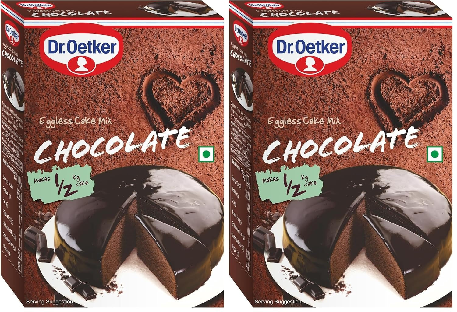 Dr. Oetker FunFoods Chocolate Cake Mix - Pack of 2 (250g Each Pack)