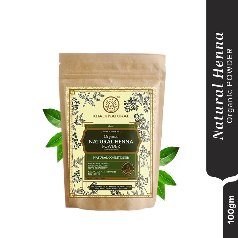 Khadi Natural Organic Natural Henna Powder - 100 gms