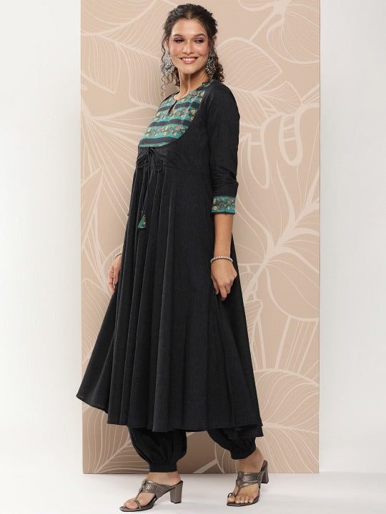 Anayna Women Ethnic Motifs Printed Anarkali Kurta with Trousers & Dupatta
