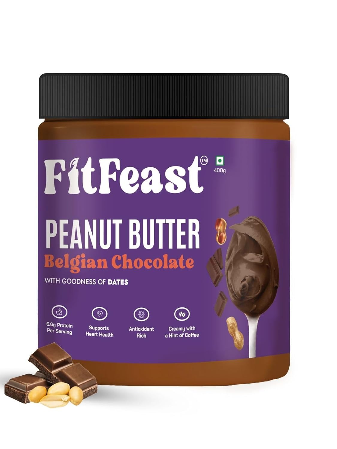 FitFeast White Chocolate Peanut Butter - 400 gms