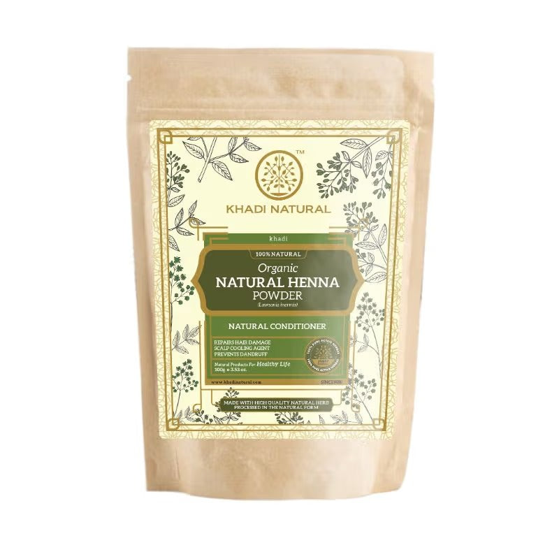 Khadi Natural Organic Natural Henna Powder - 100 gms